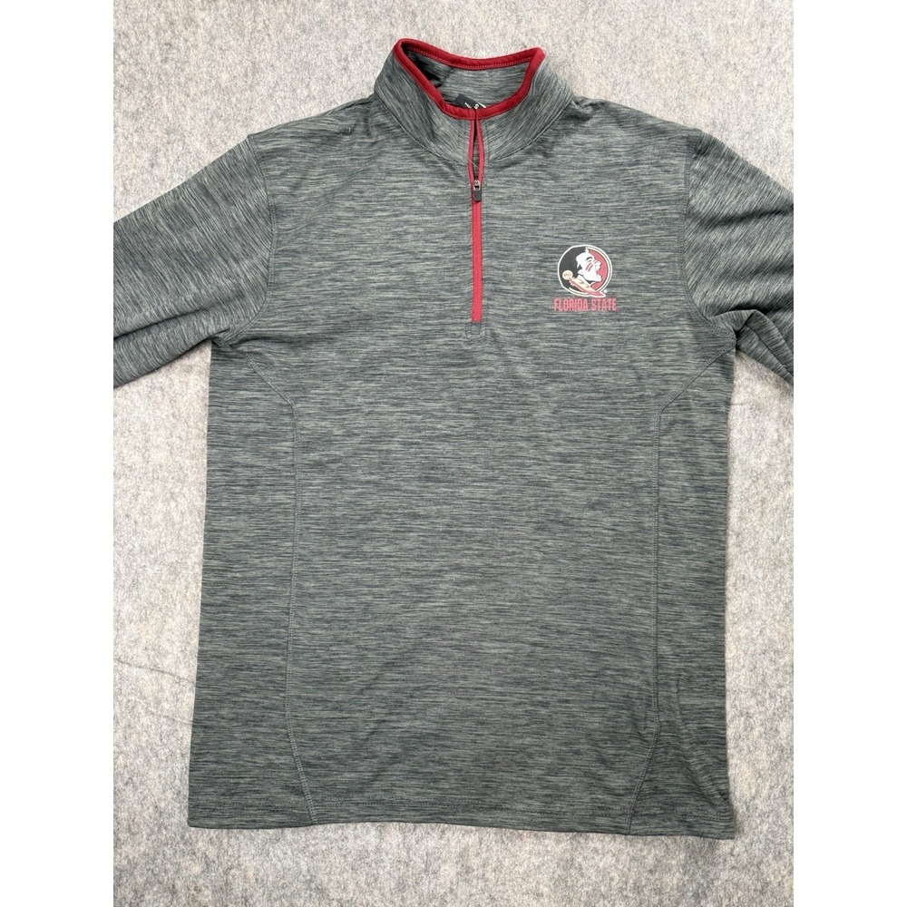 Florida State Seminoles Sweatshirt Mens Small Gray Quarter Zip‎ Colosseum